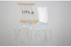Kit of 10 green diffusing 2mm barrel LEDs 12v