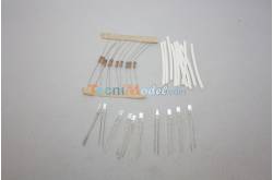 Kit of 10 green diffusing 3mm barrel leds 6v/7.2v