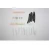 Kit 10 Leds blanches rectangulaires 2x3mm 12v fil 18 cm
