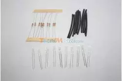 Kit 10 Leds blanches rectangulaires 2x3mm 12v faible luminosité
