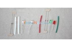 Kit leds 5mm feux de position 12v 1 rouge. 1 verte. 2 blanches