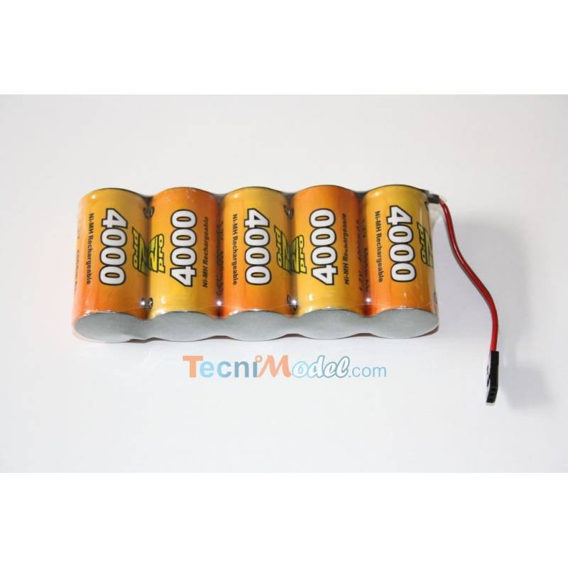 Accu de réception 6v Nimh 4000mAh prise JR