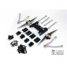 Kit de suspensions arrières métal renforcées réhaussé de 9mm LESU X-8015-A