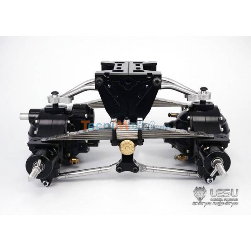 Kit de suspensions arrières métal renforcées réhaussé de 9mm LESU X-8015-A