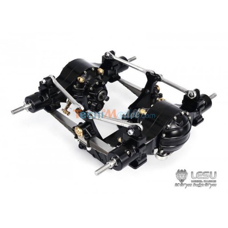 Kit de suspensions arrières métal renforcées réhaussé de 9mm LESU X-8015-A
