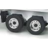 Paire de jantes larges en plastique chromé pour remorques 1/14 - Carson 500907055