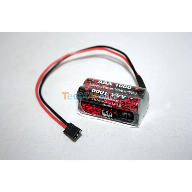 Receiver battery Nimh 4.8v AAA 1000mAh formta plug block JR