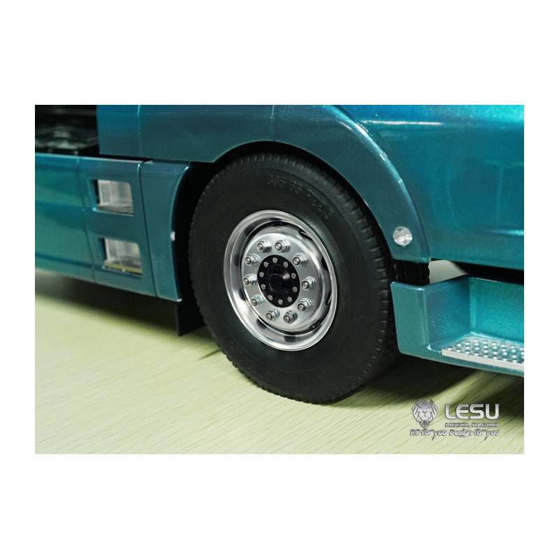 Pair of LESU wide front aluminium wheels for axle Tamiya LESU W-2017-2-tamiya