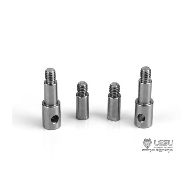 Pair of LESU wide front aluminium wheels for axle Tamiya LESU W-2017-2-tamiya