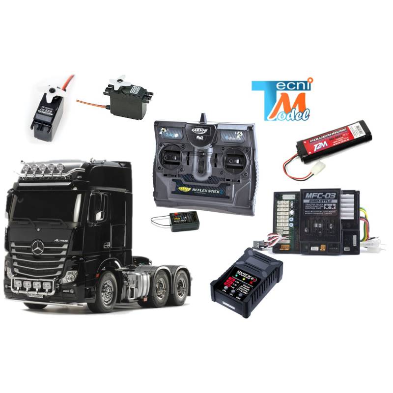 Pack Complet Mercedes Actros 1851 1/14 Tamiya avec module lumières et sons