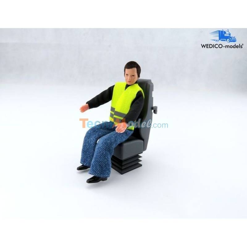 Chauffeur SVEN 1/16 avec gilet jaune - WEDICO 2216-W
