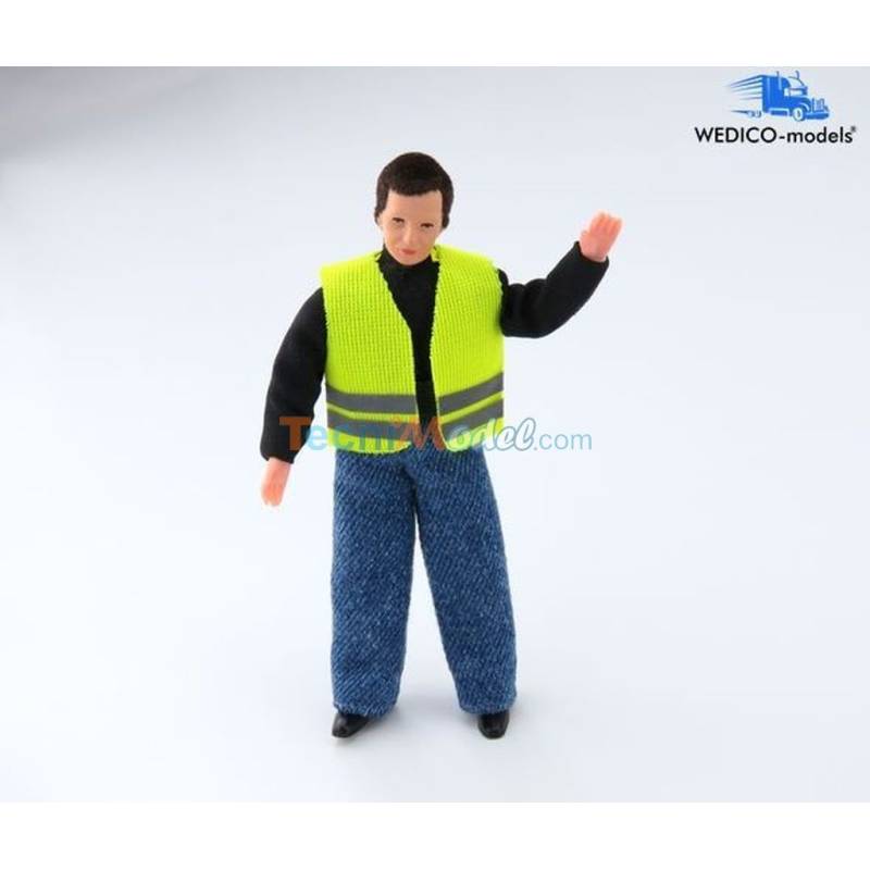 Chauffeur SVEN 1/16 avec gilet jaune - WEDICO 2216-W
