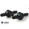 2 Coques ALU pont arrière tandem Tamiya LESU Q-9062