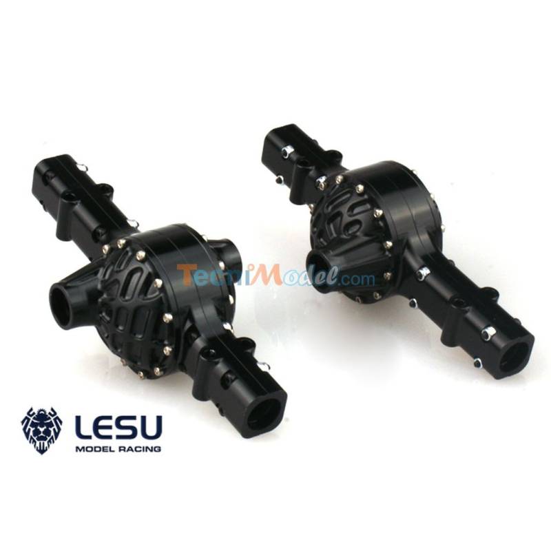 2 Coques ALU pont arrière tandem Tamiya LESU Q-9062
