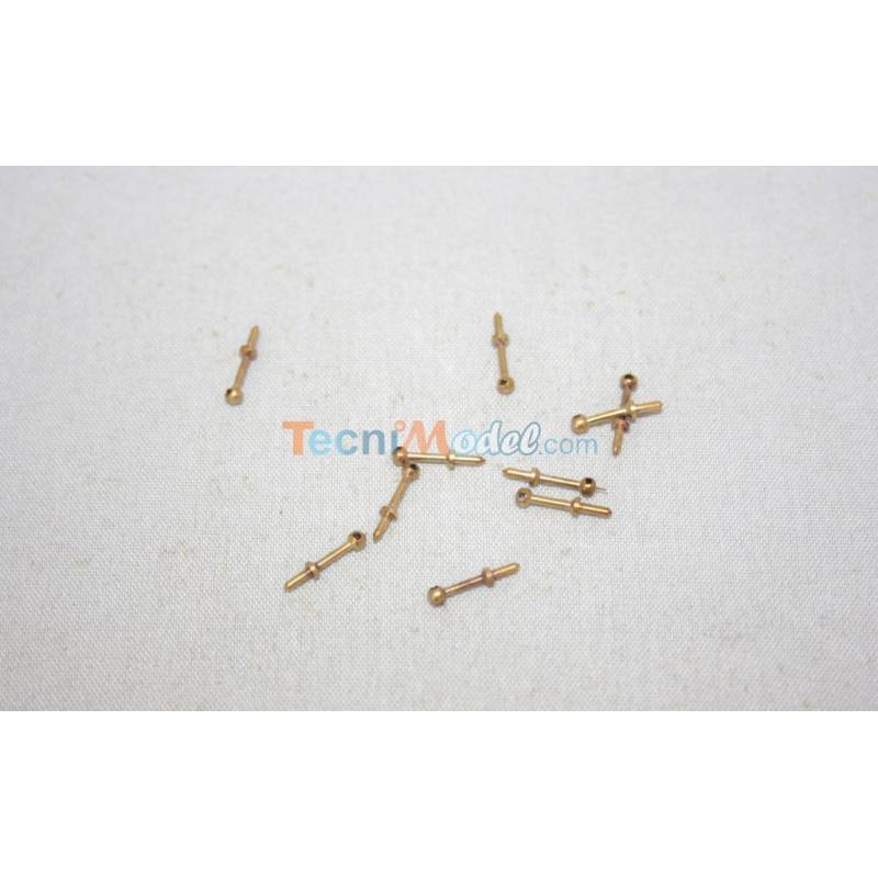 10 One Hole rail stanchions 7mm