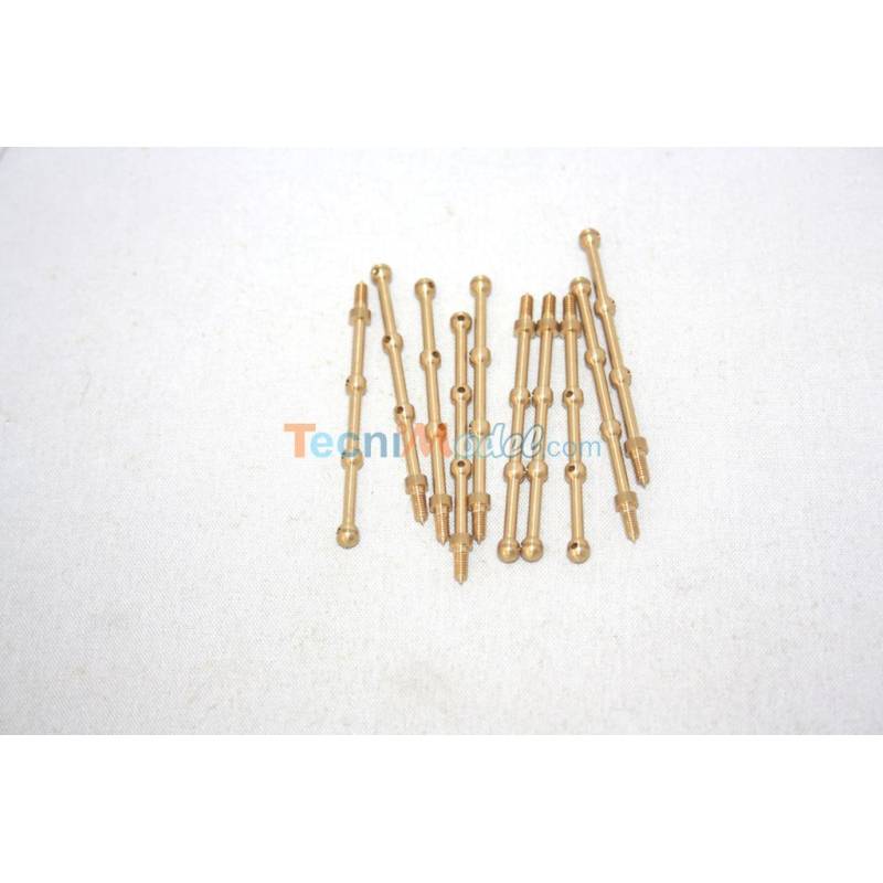 10 Three Holes Rail Stanchions 40mm