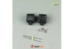 Pair of rectangular spotlights with leds THICON MODELS 50238