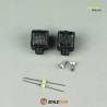 Pair of rectangular spotlights with leds THICON MODELS 50238