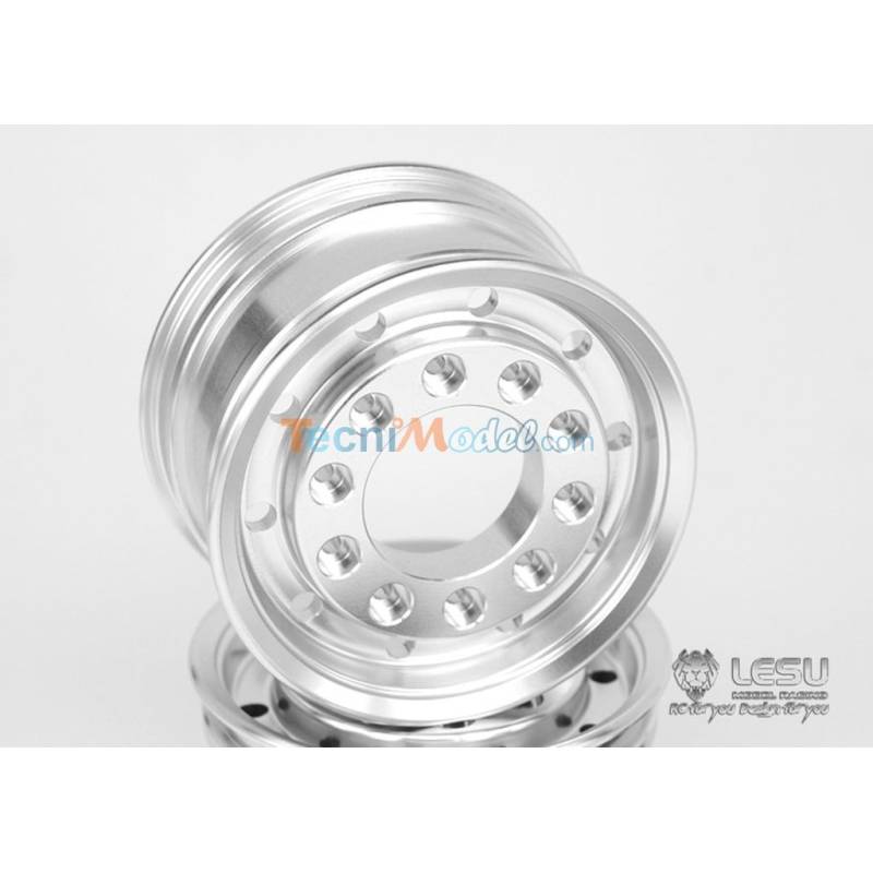 Pair of Wide Front Aluminum Rims for LESU axles