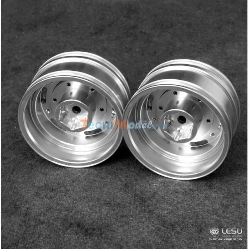 Paire de jantes alu avant larges LESU pour hexagones design "Trilex" LESU W-2045-B