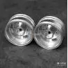 Pair of wide front aluminium rims with "Trilex" design, for hexagons, by LESU