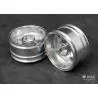 Pair of wide front aluminium rims with "Trilex" design, for hexagons, by LESU