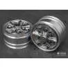 Pair of wide front aluminium rims with "Trilex" design, for hexagons, by LESU