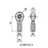1 Chape à rotule M2 Inox courte LESU AN-0001-B-2.0