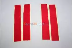 2 Bandes Velcro adhésives rouges 2,5cm x 10cm - AVIO&TIGER 56001790