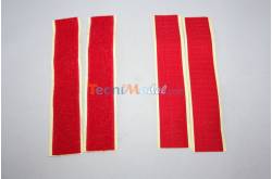 2 Red adhesive Velcro strips 2,5cm x 10cm - AVIO&TIGER 56001790