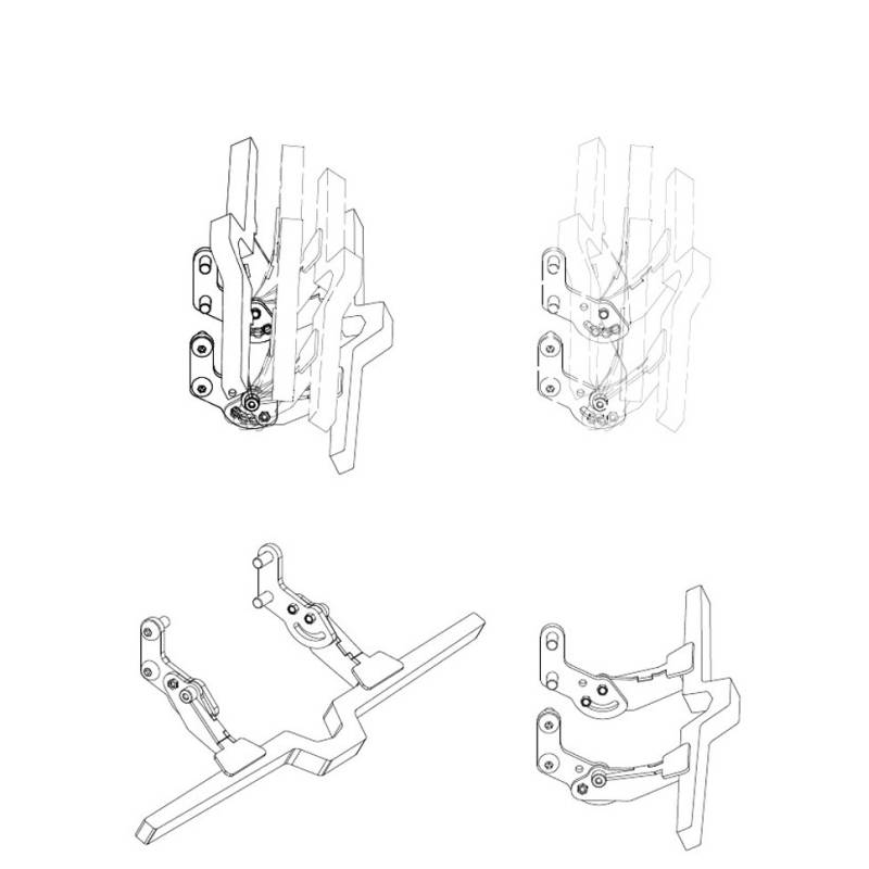 Rear underride bar for Arocs Tamiya 3348 LESU H-1303
