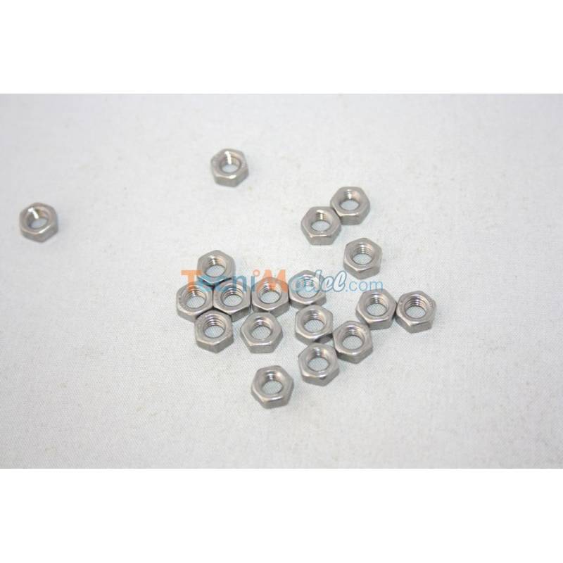 Sachet de 25 écrous HU M5 Inox A2 DIN 934