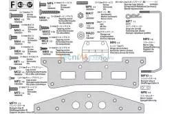 Sachet de pièces F pour Arocs Tamiya 56357 / 56361 - TAMIYA 9403489