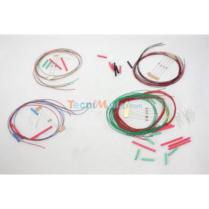 Kit of 14 7.2V LEDs for clearance lights and spotlights on Volvo FH16 rigids Tamiya