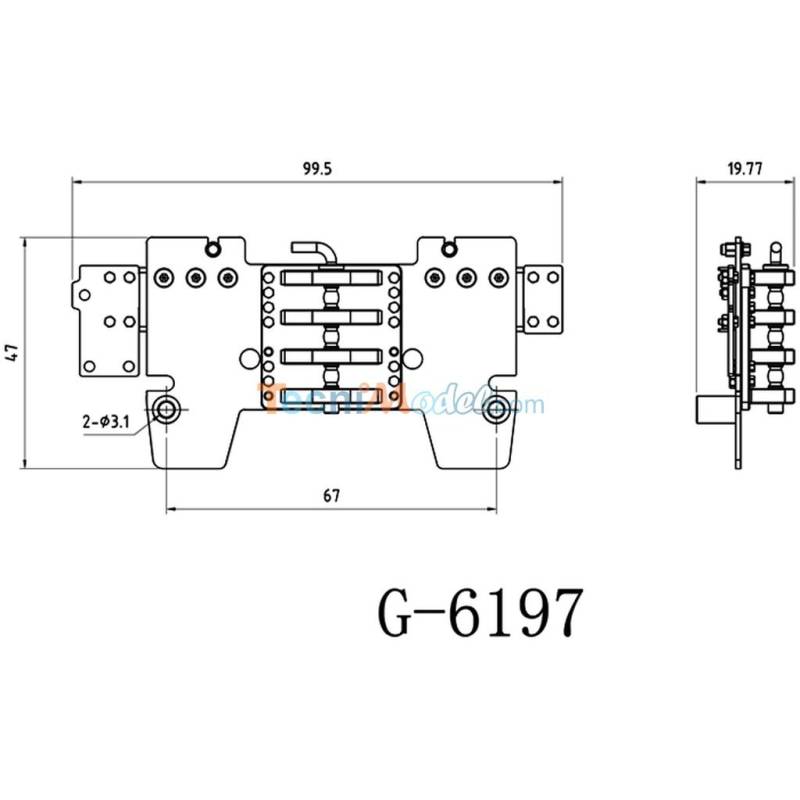 Plaque d'attelage avant pour Scania R Tamiya 1/14 - LESU G-6197