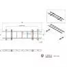 Metal ladder with brackets for 1/14 scale models - LESU G-6209