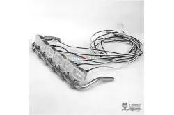 Rampe de feux pour MAN TGX Tamiya 1/14 en inox poli - LESU S-1249-B