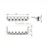 Light bar for MAN TGX Tamiya 1/14 in polished stainless steel - LESU S-1249-B