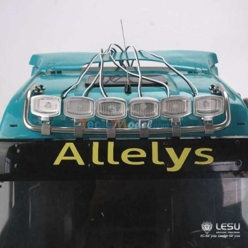 Light bar for MAN TGX Tamiya 1/14 in polished stainless steel - LESU S-1249-B