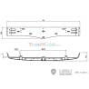 Stainless steel visor with lights for Scania 1/14 - LESU S-1254-A