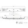 Visière en Inox avec feux pour Scania R470 / R620 Tamiya 1/14 - LESU S-1254-A