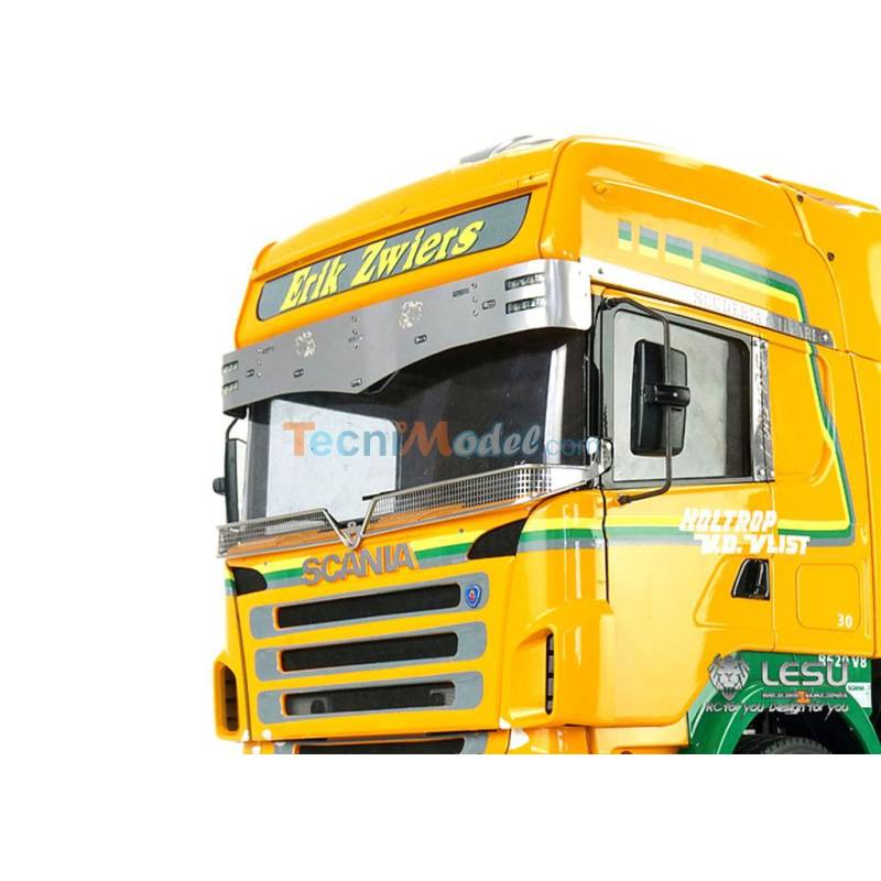 Stainless steel visor with lights for Scania 1/14 - LESU S-1254-A