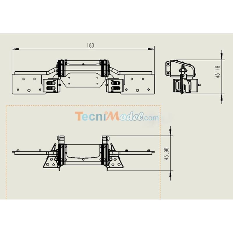 Traverse arrière et supports de feux pour Scania LESU G-6219