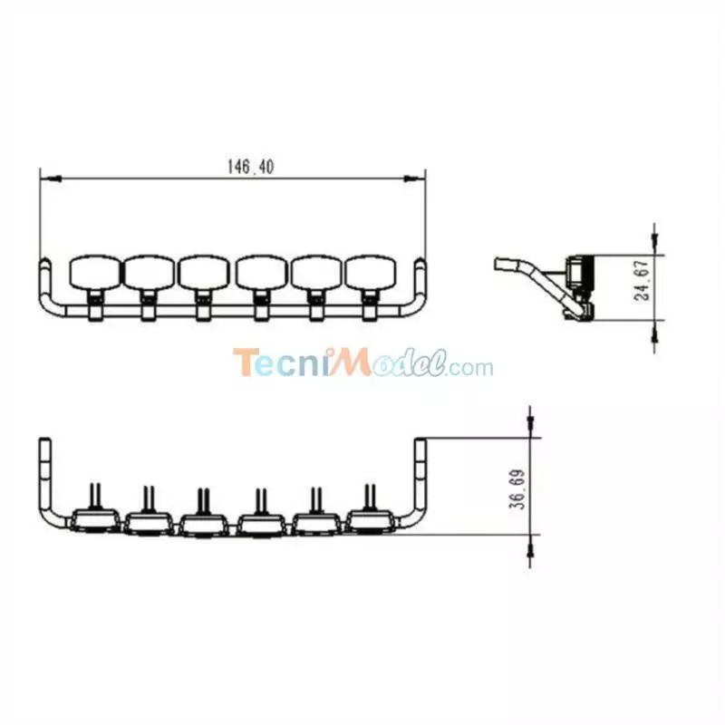 Rampe de feux pour Scania 1/14 LESU S-1247-B