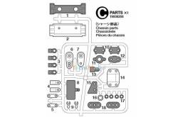 Grappe C pièces châssis Arocs 3348 / 4151 - Volvo FH16 - Tamiya 9008208