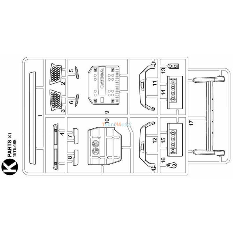 Grappe K de Volvo FH16 Tamiya 56360 - Tamiya 9115488