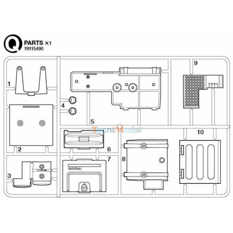 Tamiya Q Parts for Volvo FH16 - Tamiya 9115490