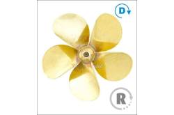 Hélice laiton 5 pales M5 120mm Droite