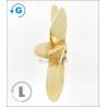 Hélice laiton 5 pales M5 130mm gauche