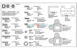 Sachet de pièces D pour Remorque Conteneur Tamiya 9401782